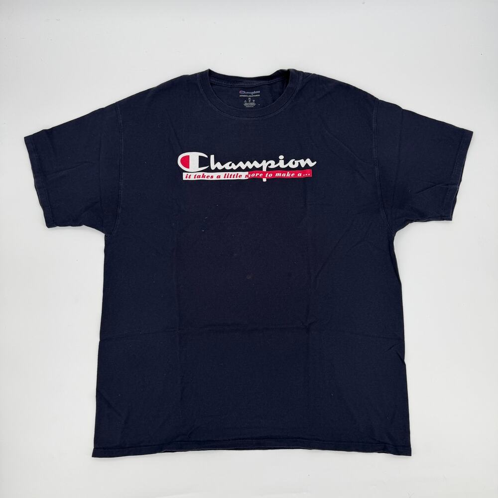 Champion It Takes A Little More Men's XL Navy Graphic T-Shirt Logo Tee